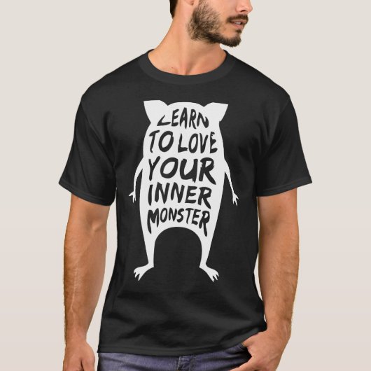 Leer van je innerlijke monster te houden t-shirt (Voorkant)