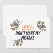 Leer van mijn foutuitnodiging en Briefkaart - vet (Voorkant / Achterkant)