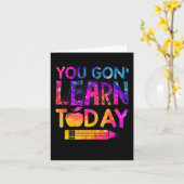 Leer vandaag nog grappige leerkracht die de kleurs kaart (Gele Bloem)