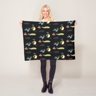 Leer vliegen fleece deken