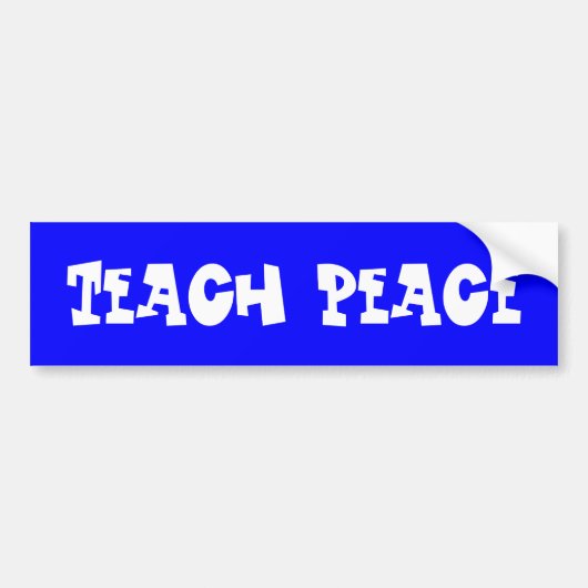 Leer Vrede Bumpersticker (Voorkant)