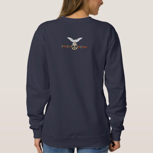 Leer vrede | Dames sweatshirt (Achterkant)