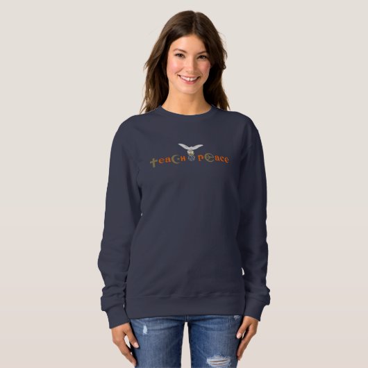 Leer vrede | Dames sweatshirt (Voorkant volledig)
