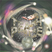 Leer vrede groot sticker (Voorkant)