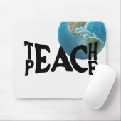 "Leer vrede" Tekst en Planeet Aarde Muismat (Met muis)