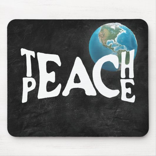 "Leer vrede" tekst met Planet Earth Muismat (Voorkant)
