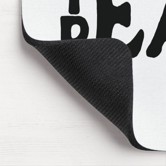 "Leer vrede" tekst op wit Muismat (Hoek)