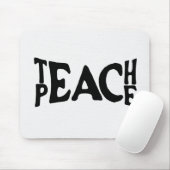 "Leer vrede" tekst op wit Muismat (Met muis)