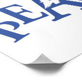 Leer vredes enkele witte duif slogan kunst poster (Hoek)