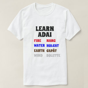Leer woorden van Adai Language T-shirt