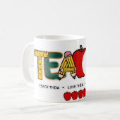 Leer ze, hou van ze, zie ze groeien koffiemok (Voorkant links)