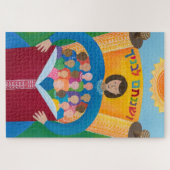 Leer ze ijverig aan uw kinderen legpuzzel (Horizontaal)