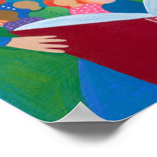 Leer ze met een zachtaardig groot Poster (Hoek)