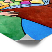 Leer ze met een zachtaardig groot Poster (Hoek)