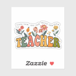 Leer ze van hen houden en zie ze groeien. leraar g sticker