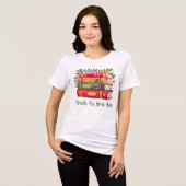 Leer zoals je bent T-shirt - Boek & Blad Tri-Blend (Voorkant volledig)