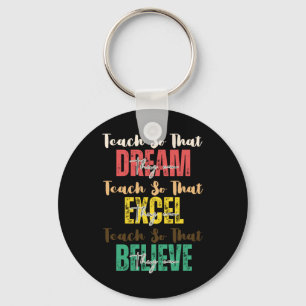 Leer zodat ze kunnen dromen 'Black History Month Sleutelhanger