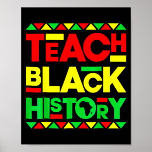 Leer Zwarte Geschiedenis Melanine Afro Afrikaanse  Poster