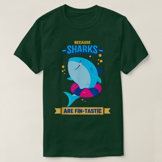 Leer zwemmen om een spoeling en draai als een haai t-shirt (Design voorkant)