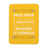 Leeraar Knock Knock Jokes Pencil Kind Humor Magneet (Verticaal)