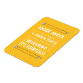 Leeraar Knock Knock Jokes Pencil Kind Humor Magneet (Linkerzijde)