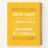 Leeraar Knock Knock Jokes Pencil Kind Humor Notitieboek (Achterkant)