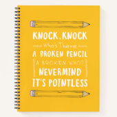 Leeraar Knock Knock Jokes Pencil Kind Humor Notitieboek (Voorkant)
