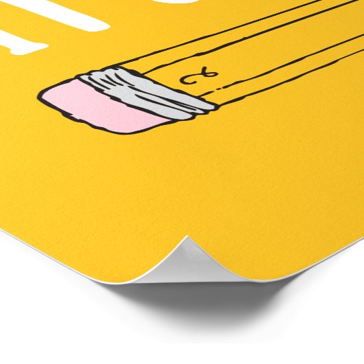 Leeraar Knock Knock Jokes Pencil Kind Humor Poster (Hoek)