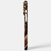 Leerachtig uitziend Beer Angry Head Case-Mate iPhone Case (Achterkant / Links)