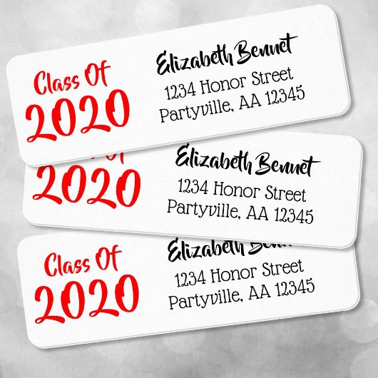 Leeradres rode en zwarte school etiket