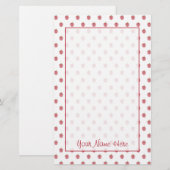 Leerapparaat - Red Apple Pattern Briefpapier (Voorkant / Achterkant)