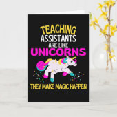 Leerassistenten Unicorn-leraren zijn magisch Kaart (Gele Bloem)
