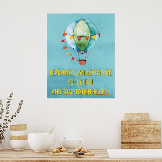 Leeravontuur Leerleslokaal Inspirerend Poster (Keuken)