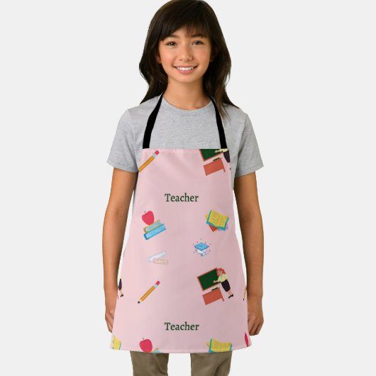 Leerbaanpatroon in roze schort (Insitu)