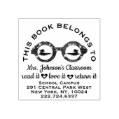 Leerbalklabel bril Advertentienaam Aangepast Rubberstempel (Afrduk)