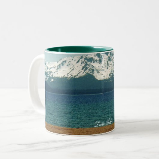 Leerbeker/Mok Tweekleurige Koffiemok (Voorkant links)