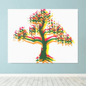 Leerboom Canvas Afdruk (Insitu (Houten vloer))