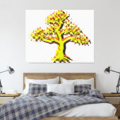 Leerboom Canvas Afdruk (Insitu (Slaapkamer))