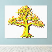 Leerboom Canvas Afdruk (Insitu (Houten vloer))