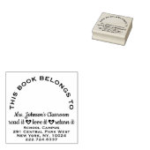 Leerbordlabel Modern adres Rubberstempel (Gestempeld)