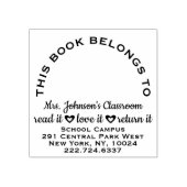 Leerbordlabel Modern adres Rubberstempel (Afrduk)