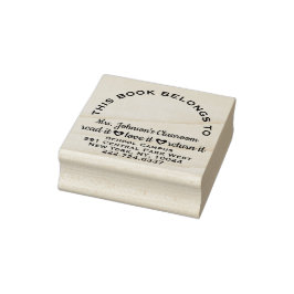 Leerbordlabel Modern adres Rubberstempel