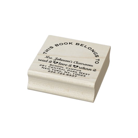 Leerbordlabel Modern adres Rubberstempel (Stempel)