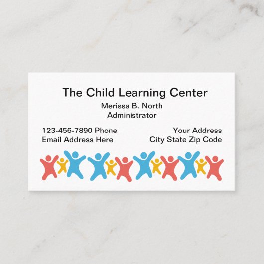 Leercentrum voor kinderopvang visitekaartje (Voorkant)