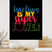 Leerdag doceren is mijn superkracht poster (Keuken)
