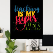 Leerdag doceren is mijn superkracht poster (Thuiskantoor)