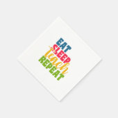 Leerdag Eat Sleep Teach Herhaal Servet (Hoek)