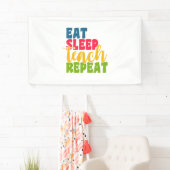 Leerdag Eat Sleep Teach Herhaal Spandoek (Insitu)