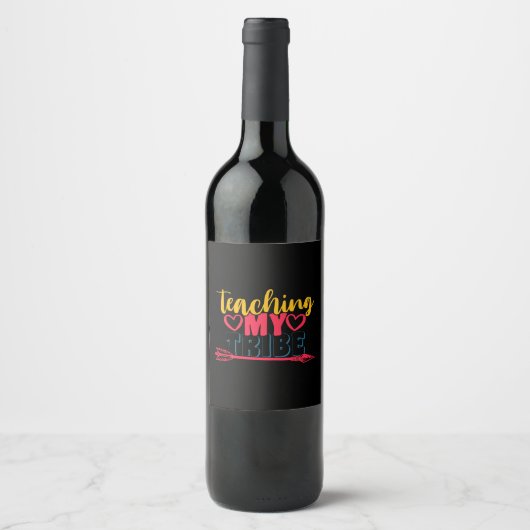 Leerdag Onderwijs mijn stam Wijn Etiket (Voorkant)