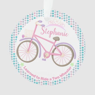 Leerde fietsen verloren het trainingswiel ornament